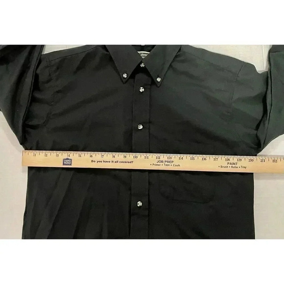 Edwards Men's Black‎ Long Sleeve Button Up Dress Shirt Style 1280-010 Size S 31 - Picture 3 of 6